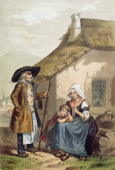 Farmers of Courpiere in the Puy de Dome Region of the Auvergne, mid 19th century by Charles Bour